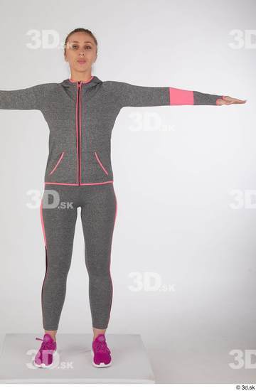 Woman White Slim Female Studio Poses