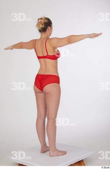 Woman White Slim Female Studio Poses