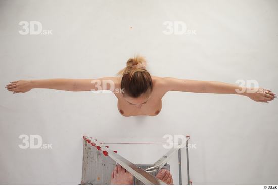 Woman White Slim Female Studio Poses