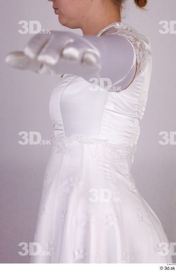 Upper Body Woman White Dress Costume photo references