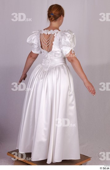 Whole Body Woman White Dress Costume photo references