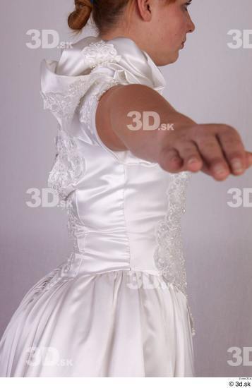 Upper Body Woman White Dress Costume photo references