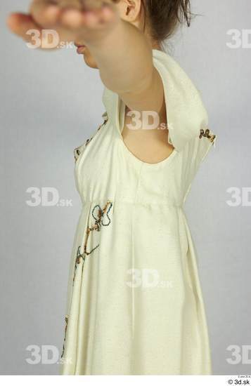 Upper Body Woman White Dress Costume photo references