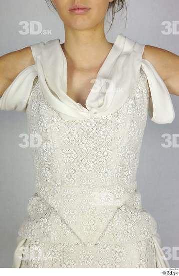 Upper Body Woman White Dress Costume photo references