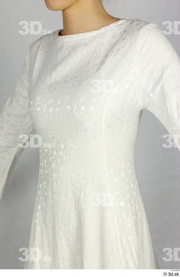 Upper Body Woman White Dress Costume photo references