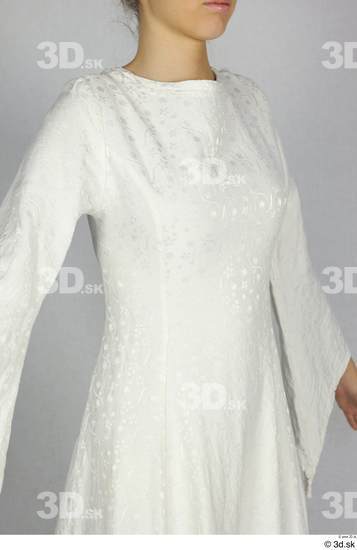 Upper Body Woman White Dress Costume photo references