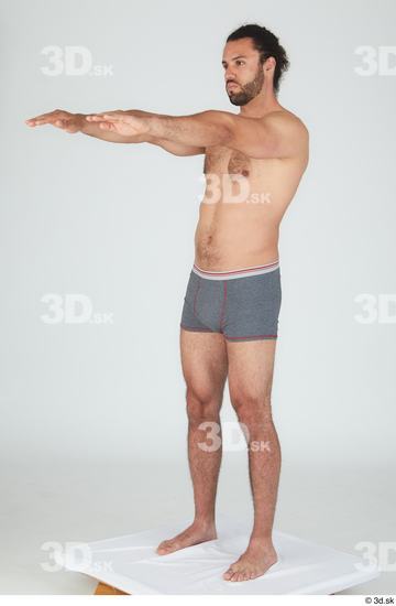 Man Black Slim Male Studio Poses