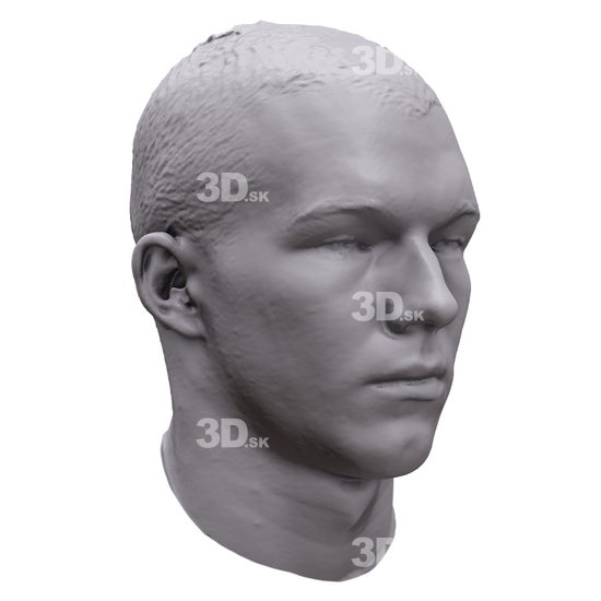 Whole Body Man White 3D Artec Heads