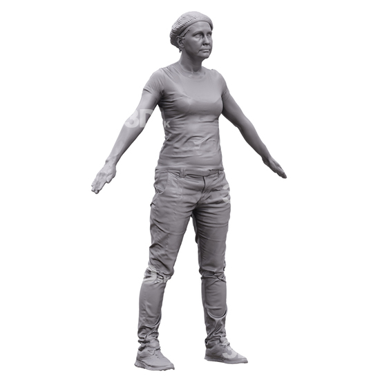 Whole Body Woman White 3D Artec Bodies