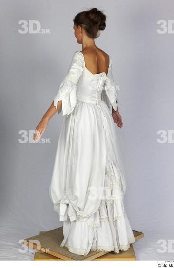 Whole Body Woman White Dress Costume photo references