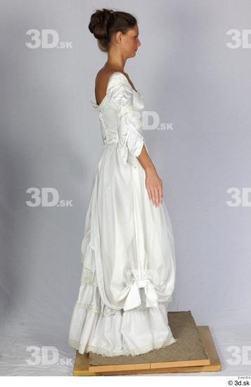 Whole Body Woman White Dress Costume photo references