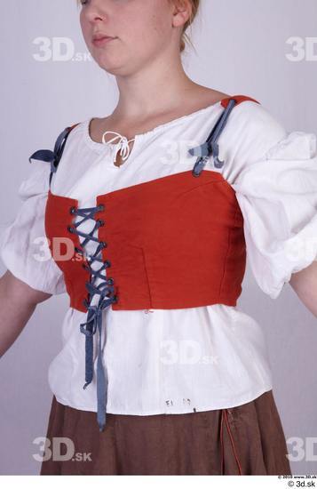 Upper Body Woman White Historical Jacket Costume photo references