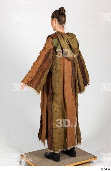 Whole Body Woman White Historical Dress Costume photo references