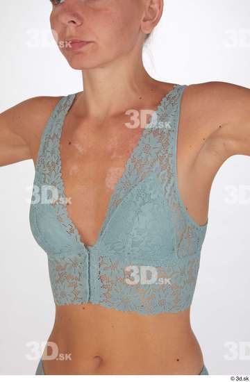 Arina Shy blue lace bra breast chest lingerie underwear  jpg