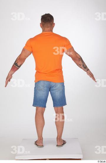 Man White Muscular Male Studio Poses