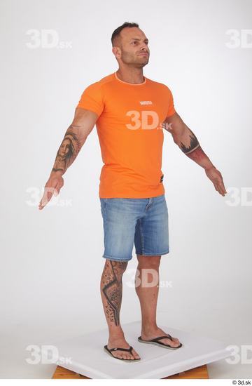 Man White Muscular Male Studio Poses