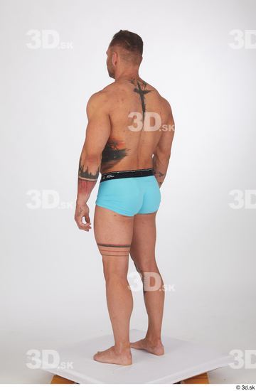 Man White Muscular Male Studio Poses