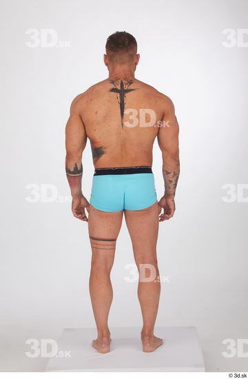 Man White Muscular Male Studio Poses