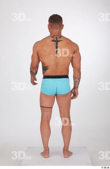 Man White Muscular Male Studio Poses