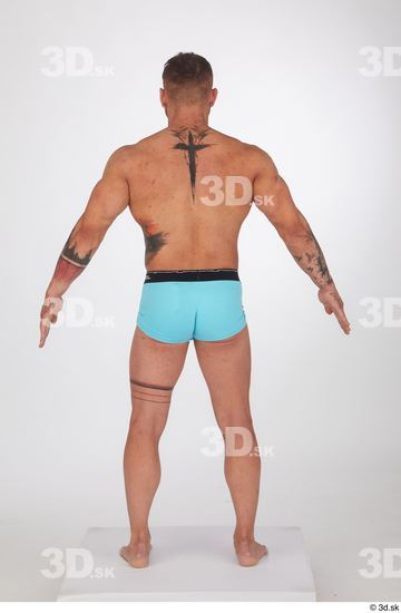 Man White Muscular Male Studio Poses