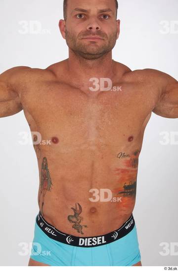 Man White Muscular Male Studio Poses