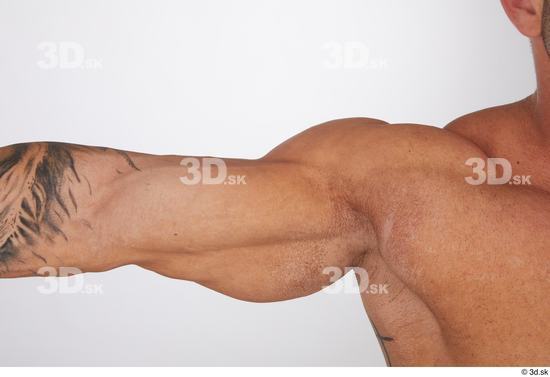 Man White Muscular Male Studio Poses