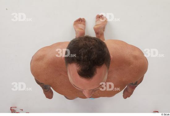 Man White Muscular Male Studio Poses