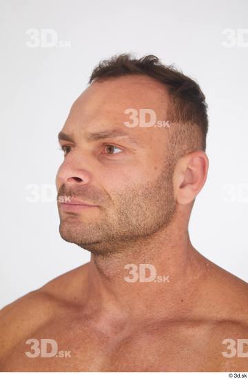 Man White Muscular Male Studio Poses