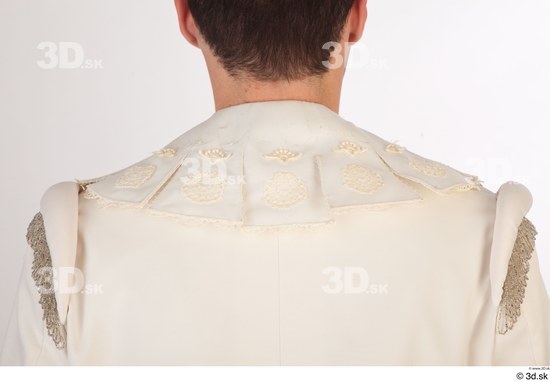 Upper Body Back Man White Jacket Costume photo references