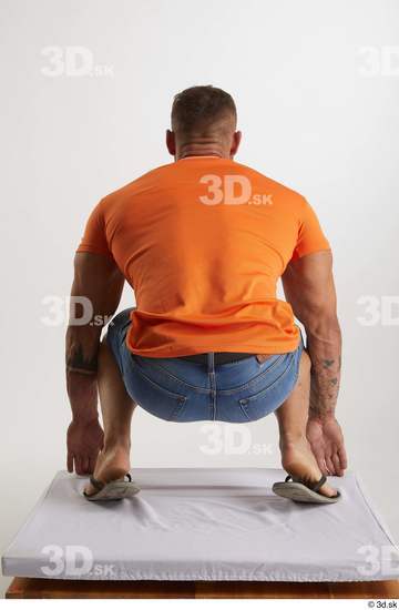 Man White Muscular Male Studio Poses