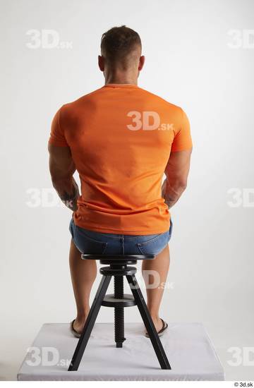 Man White Muscular Male Studio Poses