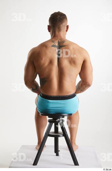 Man White Muscular Male Studio Poses