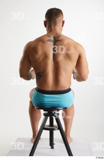 Man White Muscular Male Studio Poses