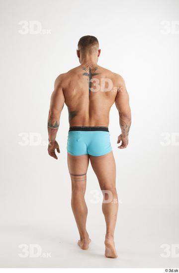 Man White Muscular Male Studio Poses