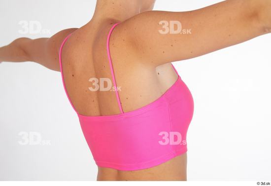 Isabella De Laa casual dressed pink crop top thin straps upper body  jpg
