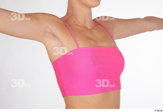 Isabella De Laa casual dressed pink crop top thin straps upper body  jpg