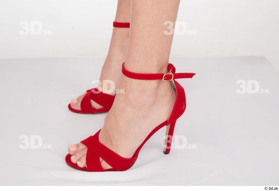 Isabella De Laa drape foot red high heels sandals shoes  jpg