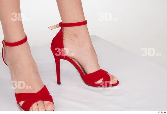 Isabella De Laa drape foot red high heels sandals shoes  jpg