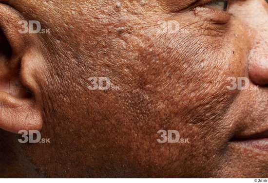 Face Cheek Skin Man Black Slim Wrinkles Studio photo references