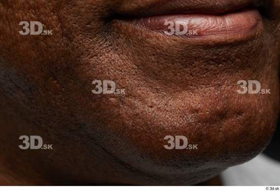 Face Skin Man Black Slim Studio photo references