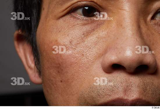 Eye Face Nose Cheek Skin Man Asian Wrinkles Studio photo references