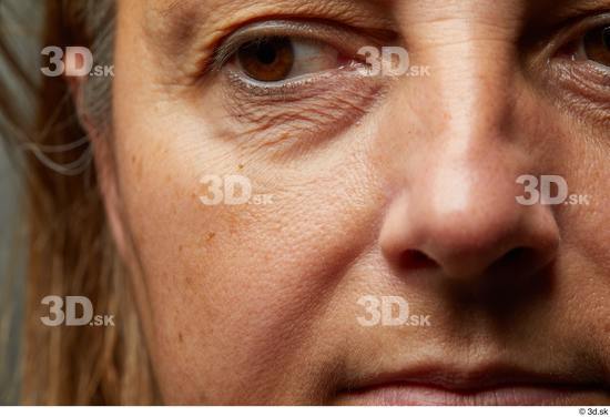 Eye Nose Cheek Skin Woman White Chubby Wrinkles Studio photo references