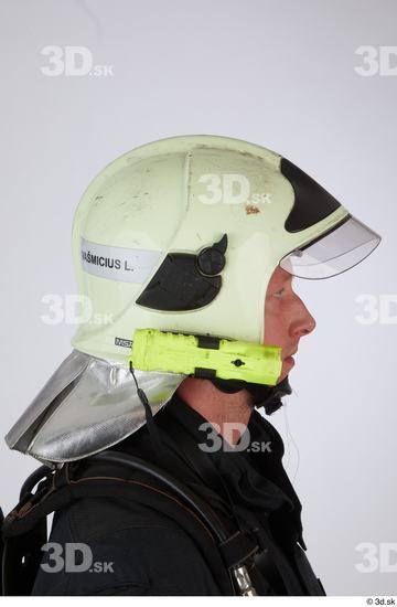 Head Man White Helmet Athletic Street photo references