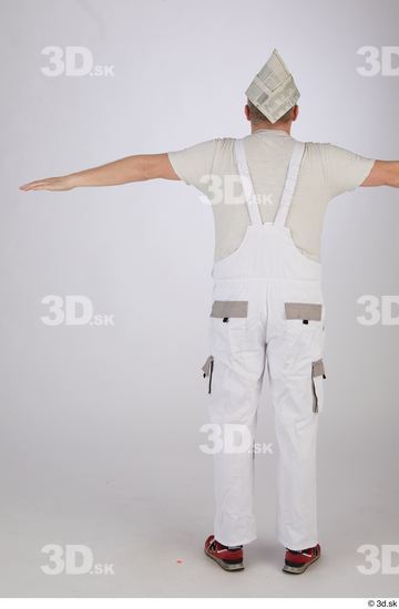 Whole Body Man T poses White Chubby Standing Street photo references