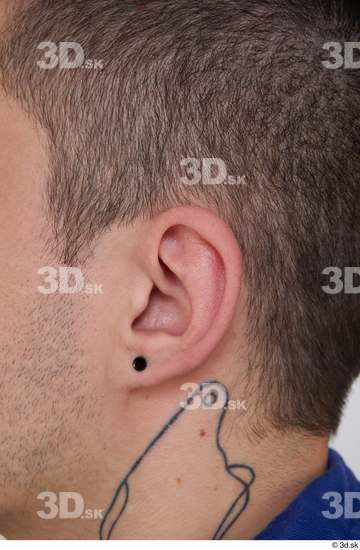 Ear Hair Man White Slim Street photo references