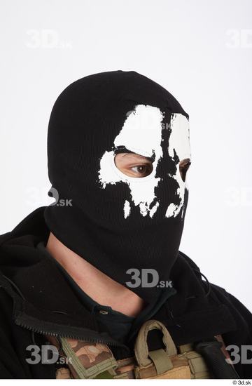 Man White Army Athletic Bearded Studio photo references