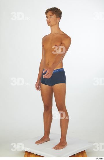 Man White Athletic Male Studio Poses