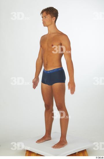 Man White Athletic Male Studio Poses