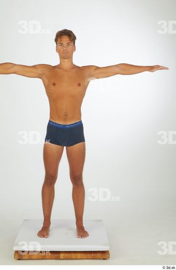 Man White Athletic Male Studio Poses