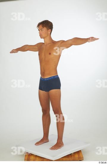 Man White Athletic Male Studio Poses